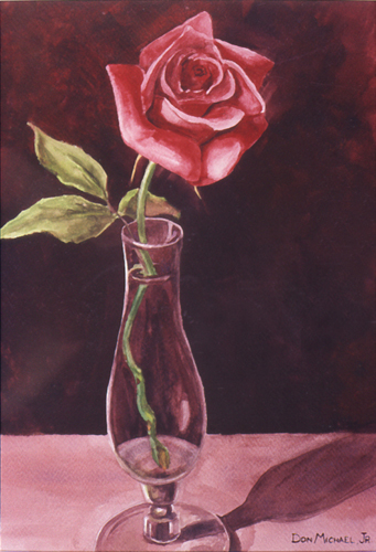 Bud Vase & Rose